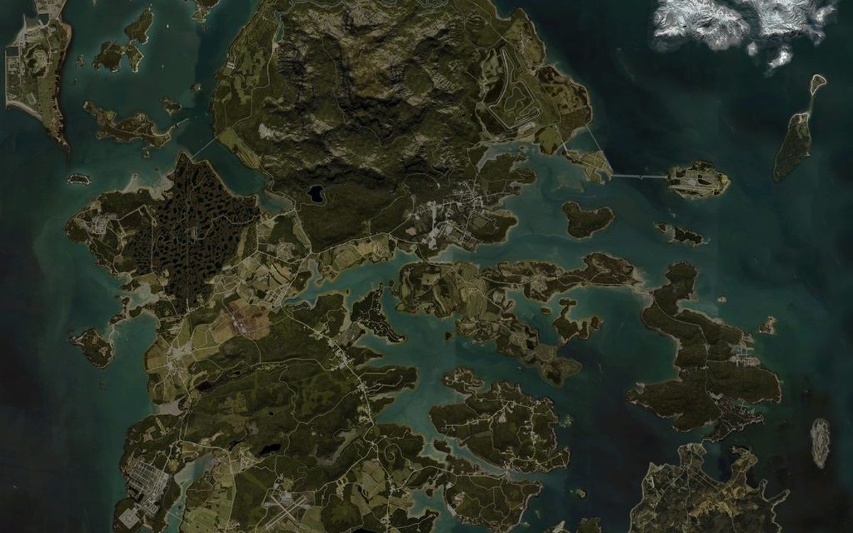 Deer Isle DayZ map satellite view